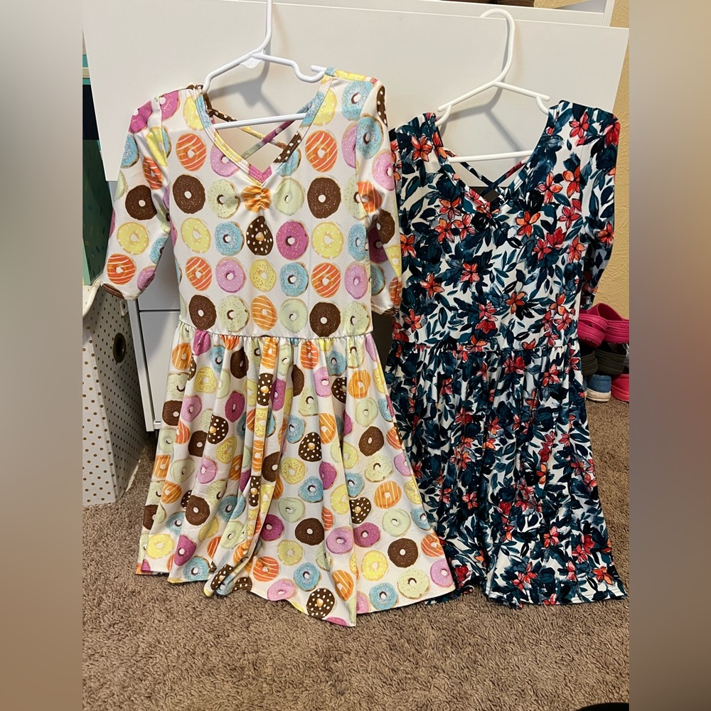 (2) Dot Dot Smile size 7 twirl dress